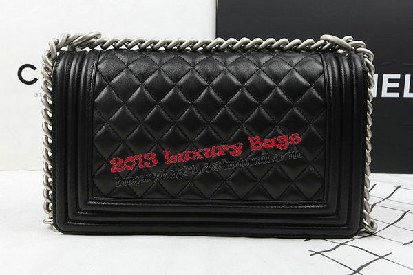 Boy Chanel Flap Shoulder Bags Original Lambskin A67025 Black Boy Chanel Flap Shoulder Bags Original Lambskin A67025 Black
