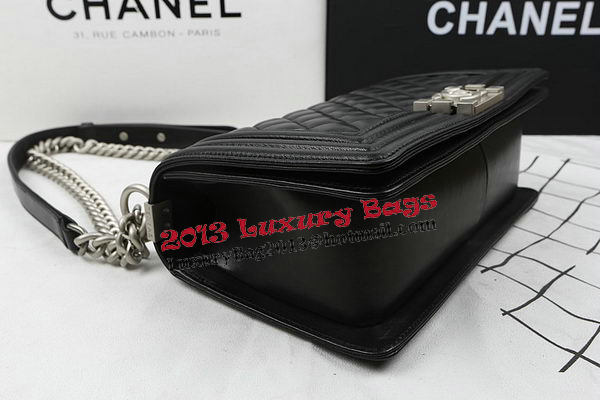 Boy Chanel Flap Shoulder Bags Original Lambskin A67025 Black Boy Chanel Flap Shoulder Bags Original Lambskin A67025 Black