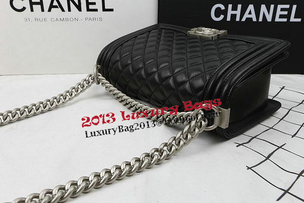 Boy Chanel Flap Shoulder Bags Original Lambskin A67025 Black Boy Chanel Flap Shoulder Bags Original Lambskin A67025 Black