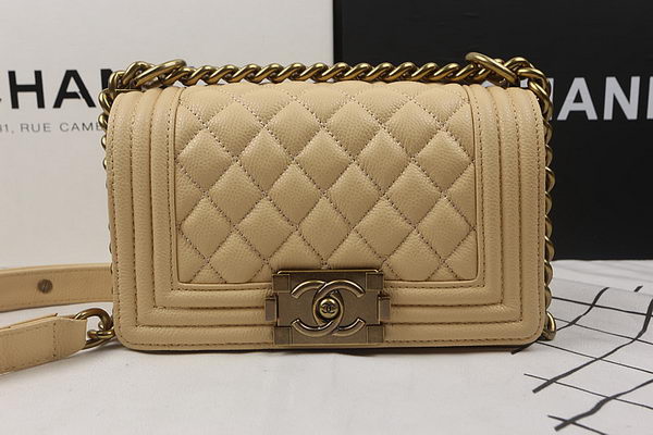 Boy Chanel mini Flap Bag Apricot Cannage Pattern A67025 Gold Boy Chanel mini Flap Bag Apricot Cannage Pattern A67025 Gold