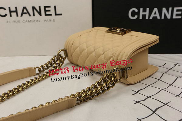 Boy Chanel mini Flap Bag Apricot Cannage Pattern A67025 Gold Boy Chanel mini Flap Bag Apricot Cannage Pattern A67025 Gold