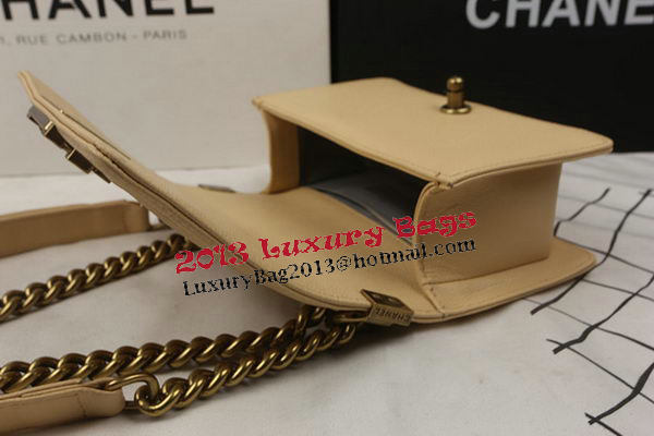 Boy Chanel mini Flap Bag Apricot Cannage Pattern A67025 Gold Boy Chanel mini Flap Bag Apricot Cannage Pattern A67025 Gold