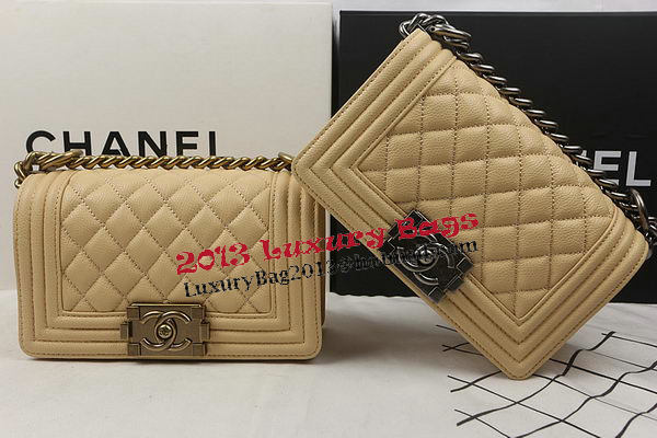Boy Chanel mini Flap Bag Apricot Cannage Pattern A67025 Silver Boy Chanel mini Flap Bag Apricot Cannage Pattern A67025 Silver