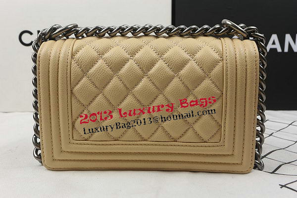 Boy Chanel mini Flap Bag Apricot Cannage Pattern A67025 Silver Boy Chanel mini Flap Bag Apricot Cannage Pattern A67025 Silver
