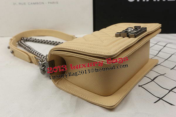 Boy Chanel mini Flap Bag Apricot Cannage Pattern A67025 Silver Boy Chanel mini Flap Bag Apricot Cannage Pattern A67025 Silver