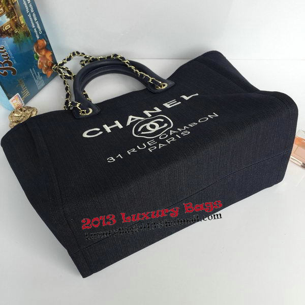 Chanel Large Canvas Tote Shopping Bag A68046 Royal Chanel Large Canvas Tote Shopping Bag A68046 Royal