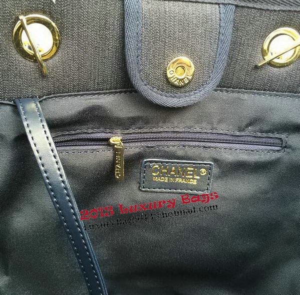 Chanel Large Canvas Tote Shopping Bag A68046 Royal Chanel Large Canvas Tote Shopping Bag A68046 Royal