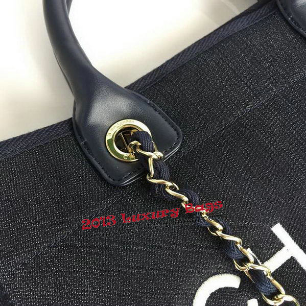 Chanel Large Canvas Tote Shopping Bag A68046 Royal Chanel Large Canvas Tote Shopping Bag A68046 Royal