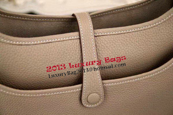 Hermes Evelyne 28cm Messenger Bag Original Leather H1188 Grey Hermes Evelyne 28cm Messenger Bag Original Leather H1188 Grey