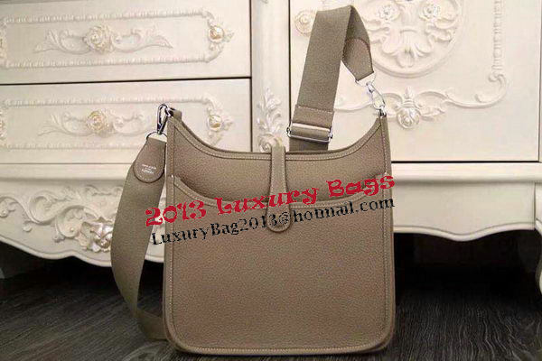 Hermes Evelyne 28cm Messenger Bag Original Leather H1188 Grey Hermes Evelyne 28cm Messenger Bag Original Leather H1188 Grey