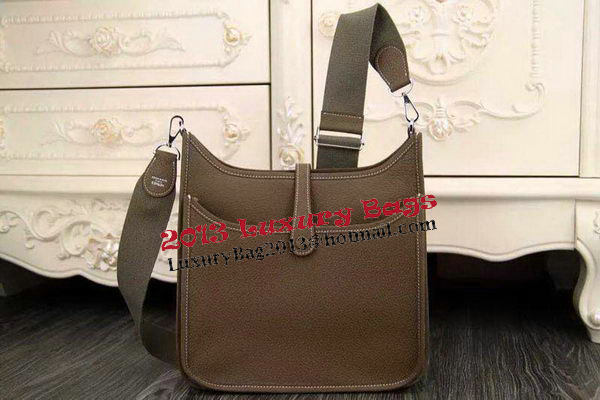 Hermes Evelyne 28cm Messenger Bag Original Leather H1188 Khaki Hermes Evelyne 28cm Messenger Bag Original Leather H1188 Khaki