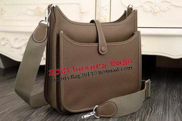 Hermes Evelyne 28cm Messenger Bag Original Leather H1188 Khaki Hermes Evelyne 28cm Messenger Bag Original Leather H1188 Khaki