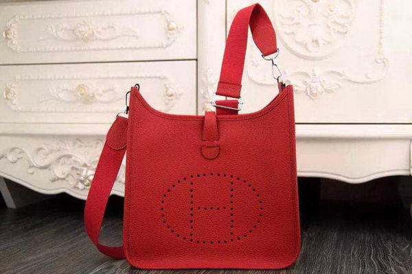 Hermes Evelyne 28cm Messenger Bag Original Leather H1188 Red Hermes Evelyne 28cm Messenger Bag Original Leather H1188 Red
