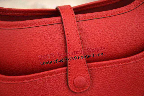Hermes Evelyne 28cm Messenger Bag Original Leather H1188 Red Hermes Evelyne 28cm Messenger Bag Original Leather H1188 Red