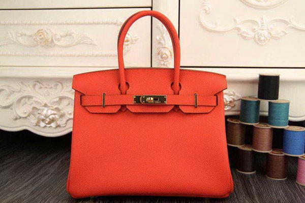 Hermes Birkin 35CM 30CM Tote Bag Original Leather HB35O Orange Hermes Birkin 35CM 30CM Tote Bag Original Leather HB35O Orange