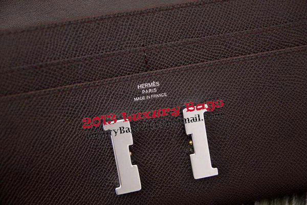 Hermes Constance Long Wallets Original Leather HA909 Brown Hermes Constance Long Wallets Original Leather HA909 Brown