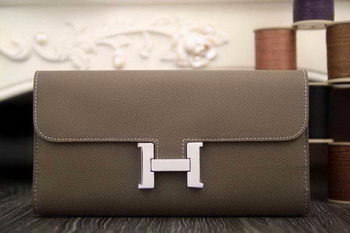 Hermes Constance Long Wallets Original Leather HA909 Grey Hermes Constance Long Wallets Original Leather HA909 Grey