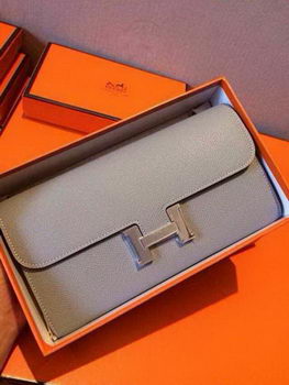 Hermes Constance Long Wallets Original Leather HA909 Light Blue Hermes Constance Long Wallets Original Leather HA909 Light Blue