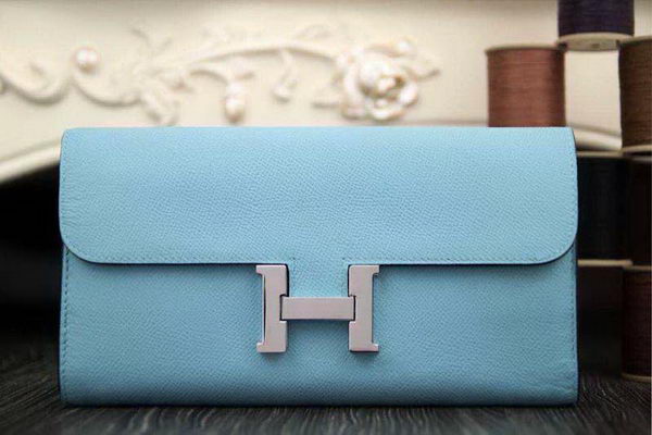Hermes Constance Long Wallets Original Leather HA909 SkyBlue Hermes Constance Long Wallets Original Leather HA909 SkyBlue