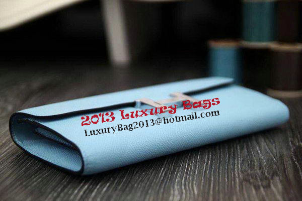 Hermes Constance Long Wallets Original Leather HA909 SkyBlue Hermes Constance Long Wallets Original Leather HA909 SkyBlue