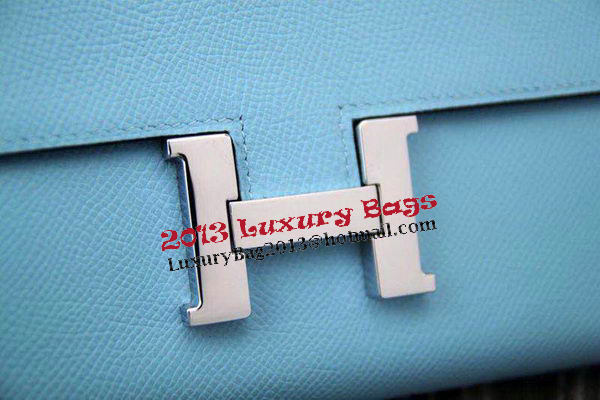 Hermes Constance Long Wallets Original Leather HA909 SkyBlue Hermes Constance Long Wallets Original Leather HA909 SkyBlue