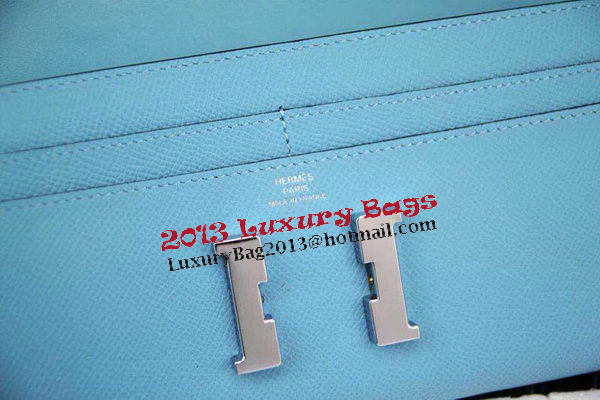 Hermes Constance Long Wallets Original Leather HA909 SkyBlue Hermes Constance Long Wallets Original Leather HA909 SkyBlue