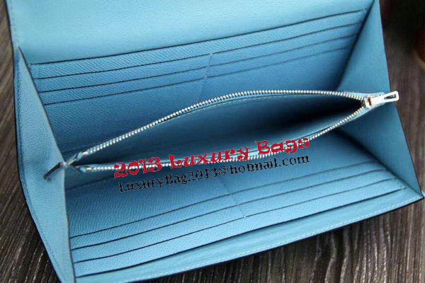 Hermes Constance Long Wallets Original Leather HA909 SkyBlue Hermes Constance Long Wallets Original Leather HA909 SkyBlue