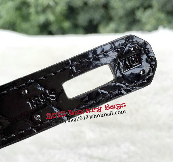 Hermes Kelly 32cm Shoulder Bag Croco Leather K32CO Black Hermes Kelly 32cm Shoulder Bag Croco Leather K32CO Black
