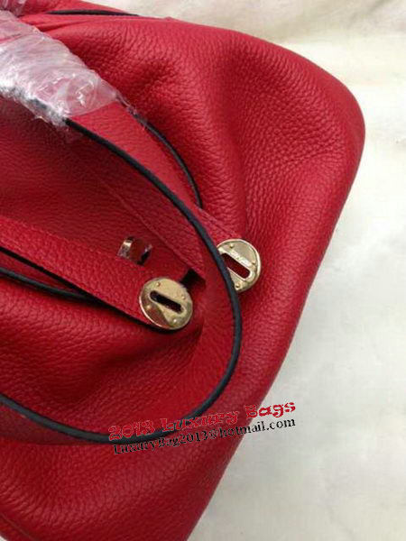 Hermes Lindy 30CM Red Leather Shoulder Bag HLD30 Gold Hermes Lindy 30CM Red Leather Shoulder Bag HLD30 Gold