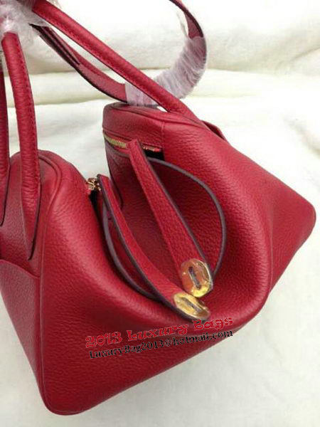 Hermes Lindy 30CM Red Leather Shoulder Bag HLD30 Gold Hermes Lindy 30CM Red Leather Shoulder Bag HLD30 Gold