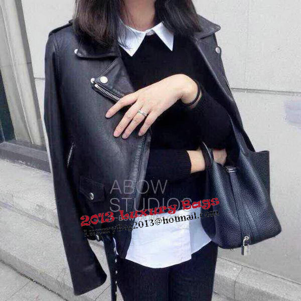 Hermes Picotin Lock 22cm Bags Litchi Leather HPT22 Black Hermes Picotin Lock 22cm Bags Litchi Leather HPT22 Black