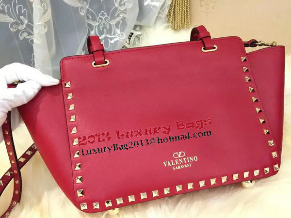 Valentino Garavani Rockstud Medium Tote Bag VO0812T Red Valentino Garavani Rockstud Medium Tote Bag VO0812T Red