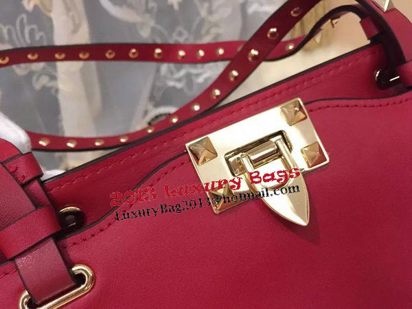 Valentino Garavani Rockstud Medium Tote Bag VO0812T Red Valentino Garavani Rockstud Medium Tote Bag VO0812T Red