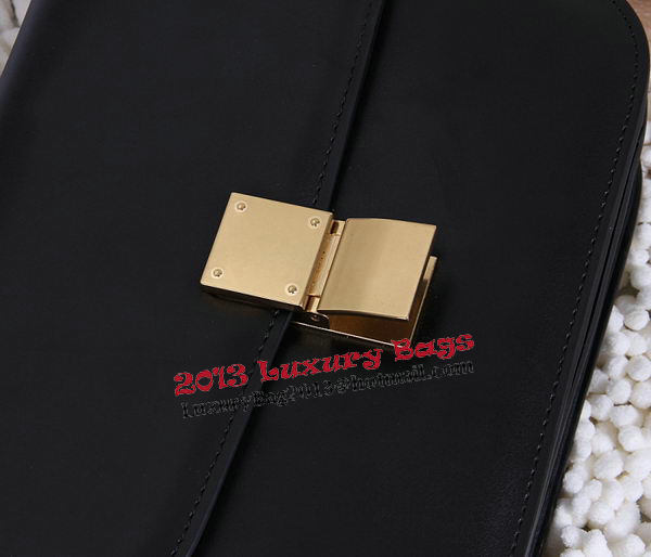 Celine Classic Box Small Flap Bag Calfskin C88007T Black