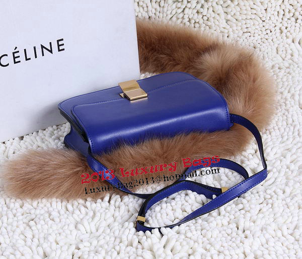 Celine Classic Box Small Flap Bag Calfskin C88007T Blue Celine Classic Box Small Flap Bag Calfskin C88007T Blue