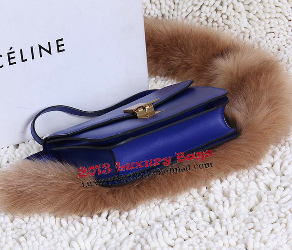 Celine Classic Box Small Flap Bag Calfskin C88007T Blue Celine Classic Box Small Flap Bag Calfskin C88007T Blue