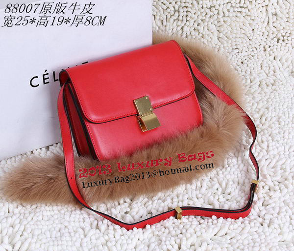 Celine Classic Box Small Flap Bag Calfskin C88007T Red Celine Classic Box Small Flap Bag Calfskin C88007T Red