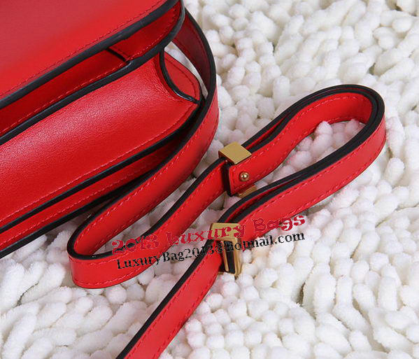 Celine Classic Box Small Flap Bag Calfskin C88007T Red Celine Classic Box Small Flap Bag Calfskin C88007T Red