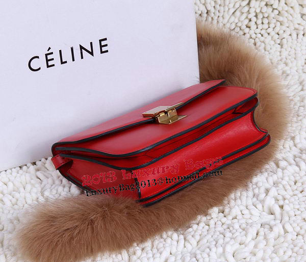 Celine Classic Box Small Flap Bag Calfskin C88007T Red Celine Classic Box Small Flap Bag Calfskin C88007T Red