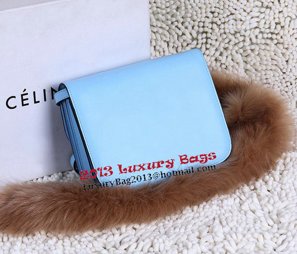 Celine Classic Box Small Flap Bag Calfskin C88007T Skyblue Celine Classic Box Small Flap Bag Calfskin C88007T Skyblue