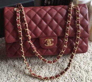 Chanel 2.55 Series Flap Bag Original Caviar Leather A1112 Burgundy Chanel 2.55 Series Flap Bag Original Caviar Leather A1112 Burgundy