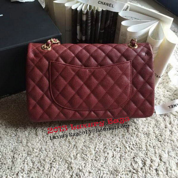 Chanel 2.55 Series Flap Bag Original Caviar Leather A1112 Burgundy Chanel 2.55 Series Flap Bag Original Caviar Leather A1112 Burgundy