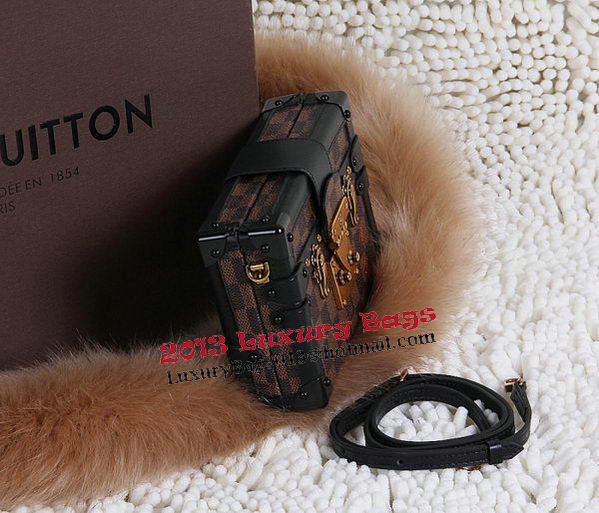 Louis Vuitton Petite Malle Damier Ebene Canvas Bag N41003 Louis Vuitton Petite Malle Damier Ebene Canvas Bag N41003