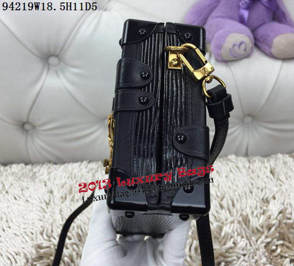 Louis Vuitton Petite Malle Epi Leather Bag M94219 Black Louis Vuitton Petite Malle Epi Leather Bag M94219 Black