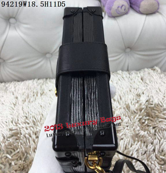 Louis Vuitton Petite Malle Epi Leather Bag M94219 Black Louis Vuitton Petite Malle Epi Leather Bag M94219 Black