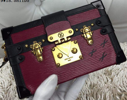 Louis Vuitton Petite Malle Epi Leather Bag M94219 Burgundy Louis Vuitton Petite Malle Epi Leather Bag M94219 Burgundy