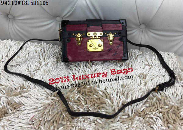 Louis Vuitton Petite Malle Epi Leather Bag M94219 Burgundy Louis Vuitton Petite Malle Epi Leather Bag M94219 Burgundy