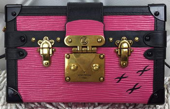 Louis Vuitton Petite Malle Epi Leather Bag M94219 Rose Louis Vuitton Petite Malle Epi Leather Bag M94219 Rose