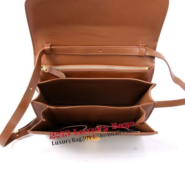 Celine Classic Box Small Flap Bag Smooth Leather C88007C Brown Celine Classic Box Small Flap Bag Smooth Leather C88007C Brown