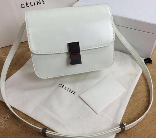 Celine Classic Box Small Flap Bag Smooth Leather C11042 OffWhite Celine Classic Box Small Flap Bag Smooth Leather C11042 OffWhite